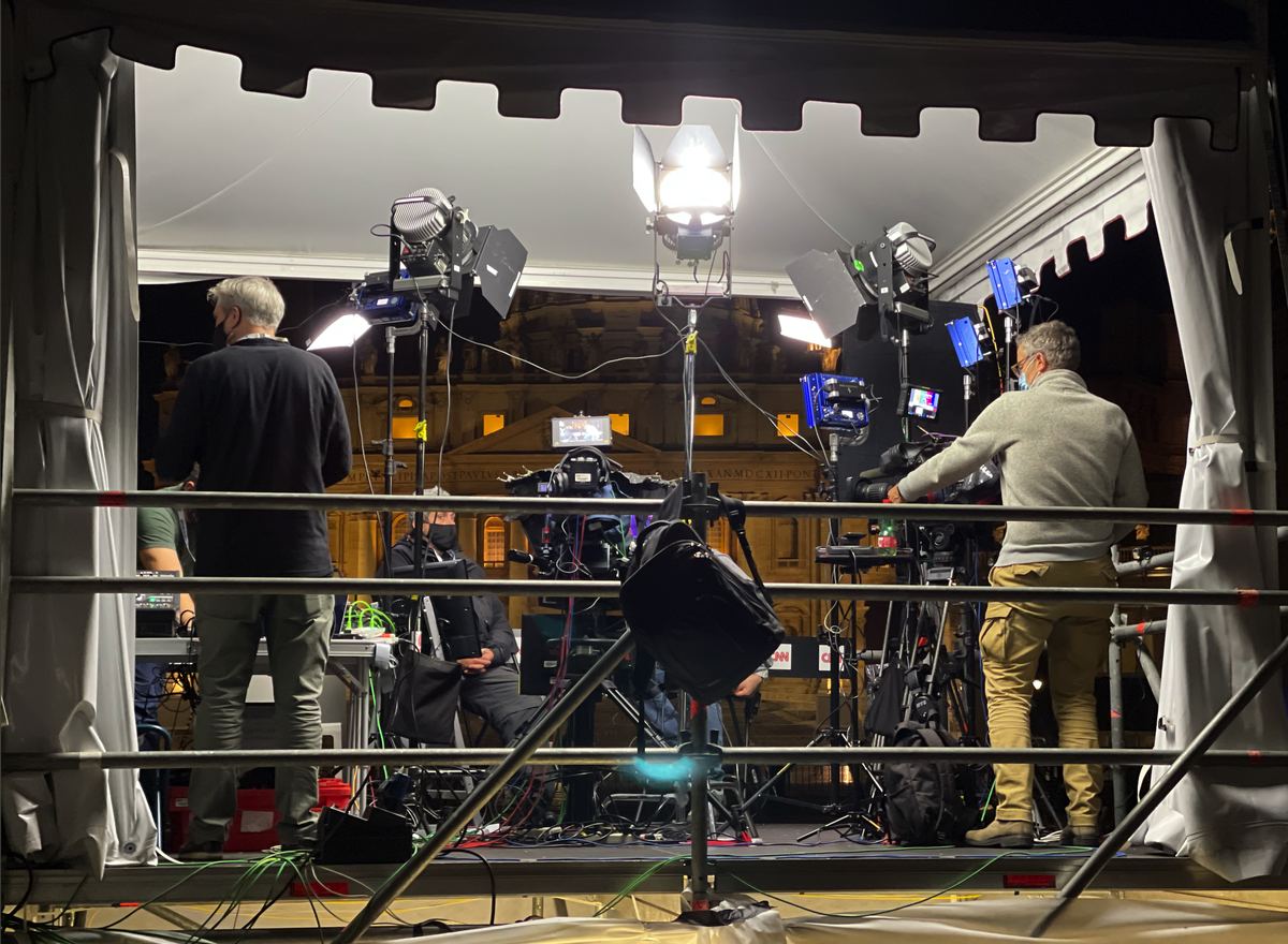 Vatican Night Broadcast Setup